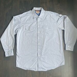 Miller Ranch by Cinch Light Blue Men's Button Down Shirt Size XXL